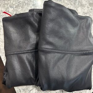 SPANX Black Faux Leather Leggings - 2 pairs